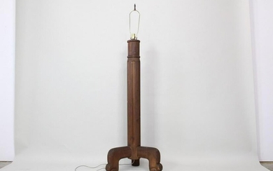 Large Wooden Tripod Base Floor Lamp,Postmodern Design