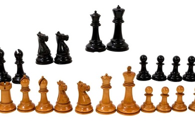 Large late 19th / early 20th century Staunton Chessmen chess set by Jacques in original box