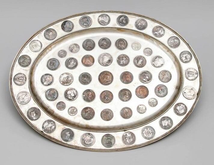 Large oval coin tray, ear
