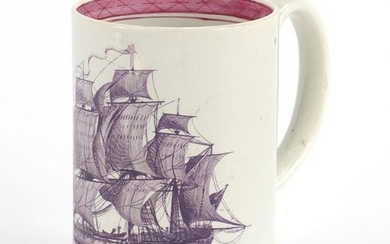 Late 18th/early 19th century Liverpool creamware mug