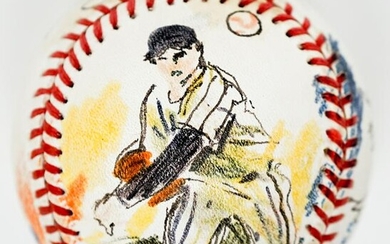 LeRoy Nieman Original Baseball Artwork Whitey Ford