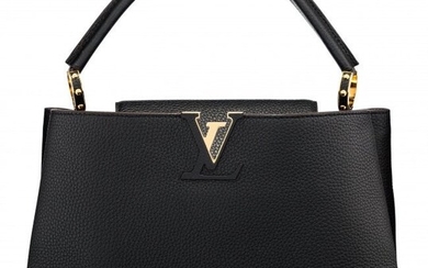 Louis Vuitton Black Taurillon Leather Capucines
