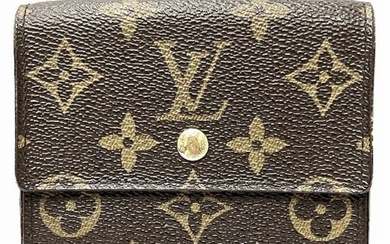 Louis Vuitton Monogram Portefeuille Elise M61654 Double Hook Wallet Bifold Women's