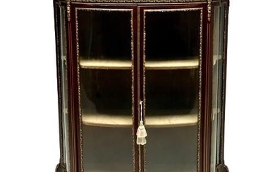 Louis XV French Mahogany Curio Cabinet, VitrineLouis XV Style, Curio Cabinet, Mahogany, Bronze
