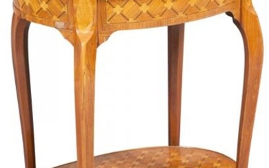 Louis XV/XVI Style Parquetry Inlaid Occasional Table