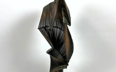 MARTIN HUGHES Brutalist Metal Table Sculpture. Modernis