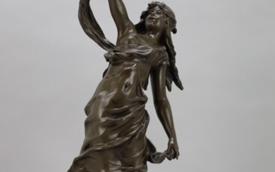 MOREAU Aug. Etoile du martin" bronze d'art - Hauteur 51,5 cm.