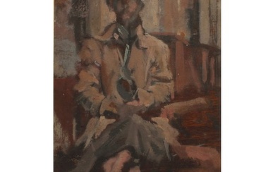 Manner of Walter Sickert Seated Figure, oil on panel, 32cm x...