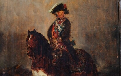 Mariano Fortuny after Francisco de Goya, Equestrian portrait of Charles IV (1748-1819) | Mariano Fortuny d'après Francisco de Goya, Portrait équestre de Charles IV (1748-1819), Mariano Fortuny after Francisco de Goya, Equestrian portrait of Charles IV...