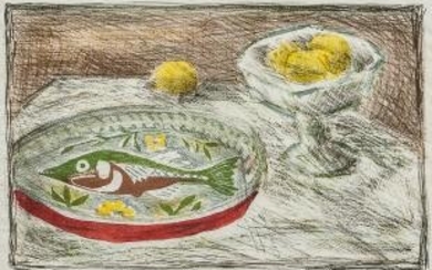 Max Kahn (American, c. 1903-2005) Fish and Lemons