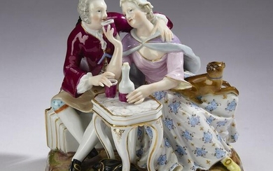 Meissen porcelain figural grouping 'Wine', 19th c.