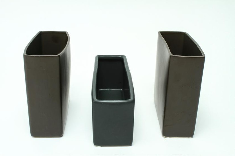 Modern Rectangular Block Ceramic Vases, 3