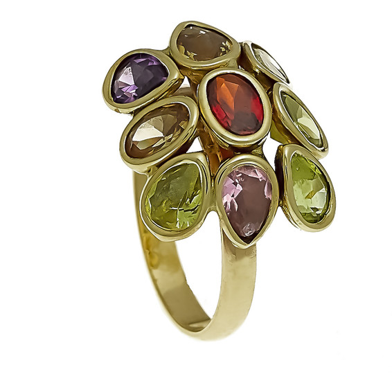 Multicolor ring GG 680/000 (16 ct) unmarked, expertized,...