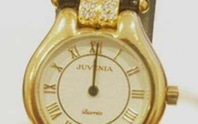 New 18k Gold JUVENIA Ladies watch with 0.24 ct Diamonds
