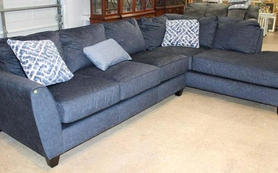 New Never Used 2pc upholstered sectional sofa chaise, has some shipping rubs