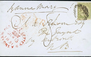 New South Wales Covers and Cancellations 1851 (13 Sept.) envelope to Scotland, bearing Sydney V...