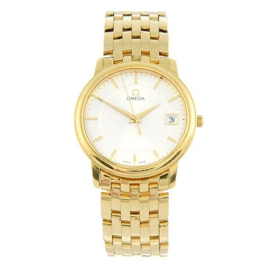 OMEGA - a bracelet watch. 18ct yellow gold case. Case width 34mm. Reference 1961050, serial