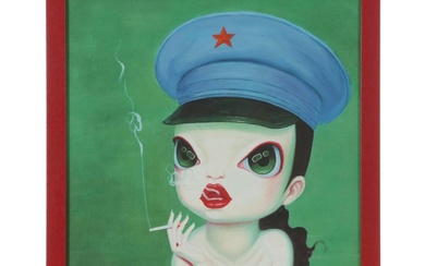 Oil Painting After Wang Zhijie "Girl," 21st Century