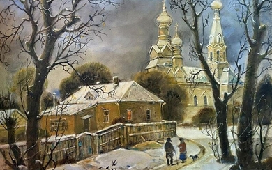 Oil painting In winter 2013 Litvinov Oleg Arkad'yevich