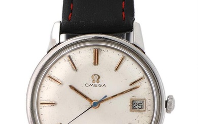 Omega A wristwatch of steel. Model Seamaster, ref. 166.002. Mechanical movement with...