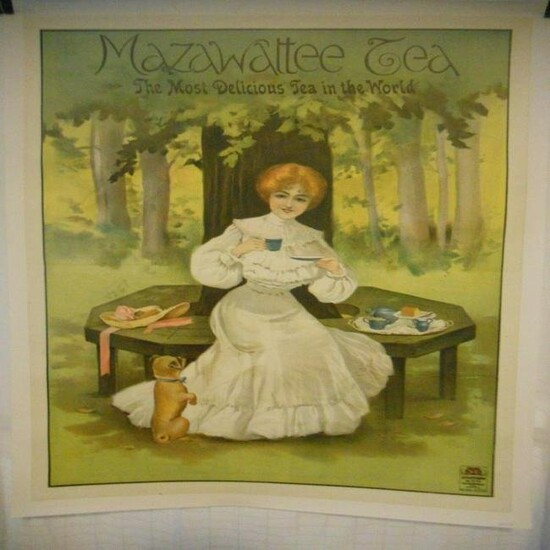 Original Vintage c.1920 Mazawatee English Tea Poster