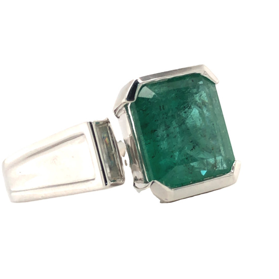 Oscar Friedman Emerald & Diamond Toi et Moi Ring