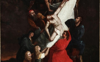 Painter unknown, 18th century Descent from the cross. Unsigned. Oil on canvas....