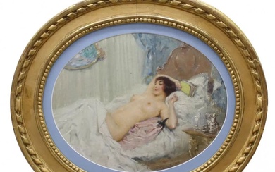 Painting "Nude girl", K.Somov, 1897