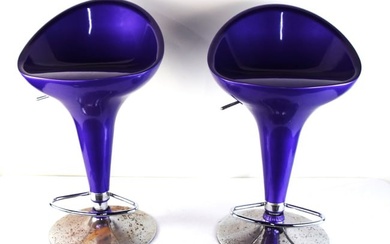 Pair Of Purple Bar Stools