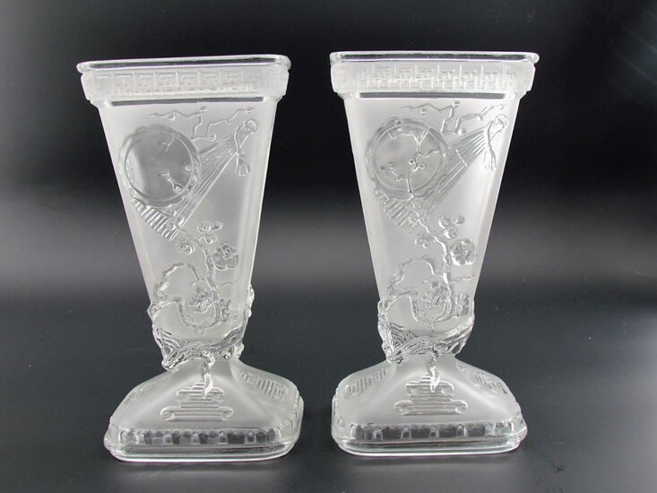 Pair of Baccarat Japanesque vases