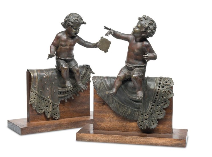 Pair of Children's Sculptures In Bronze - LATE 19TH CENTURY