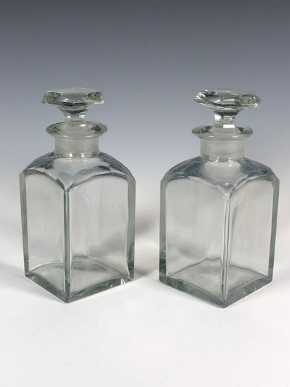Pair of Early Decanters With Stoppers