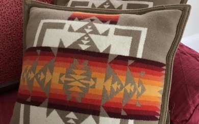 Pair of Navajo Native American Style Throw Pillows