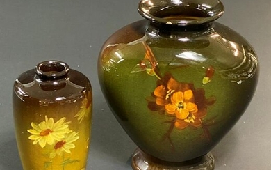 Pair of Weller Decorated Vases