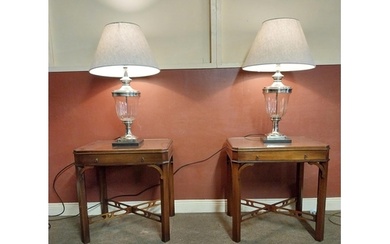 Pair of good quality mahogany bedside tables with single dra...