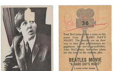 Paul McCartney Signed Trading Card