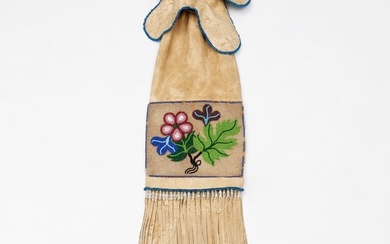Plateau Native American beaded pipe bag