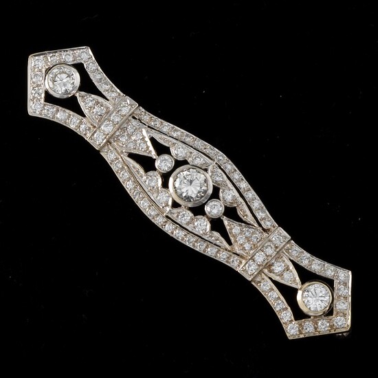 Platinum Art Deco Diamond Brooch