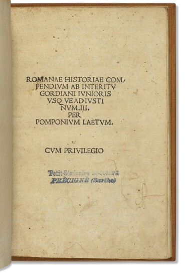 Pomponius Laetus's Romanae historiae compendium