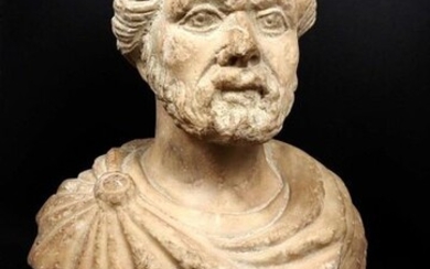 Probably bust of a Roman emperor.