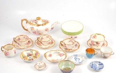 Quantity of decorative ceramics, including Stevenson & Hancock, and Wedgwood, Hammersley