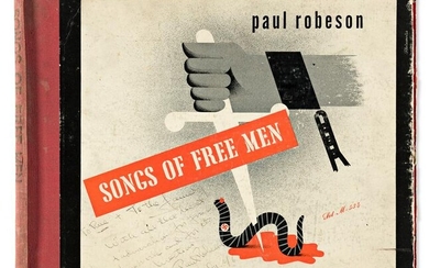 ROBESON, PAUL. Record cover for his Songs of Free Men