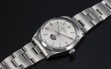 ROLEX, A STAINLESS STEEL AIR-KING WITH QATAR ARMED FORCES LOGO, REF. 5500