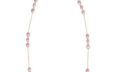 ROSE GOLD AND PINK TOURMALINE NECKLACE