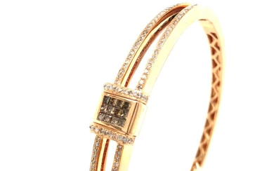 Reversible Diamond Bangle Bracelet