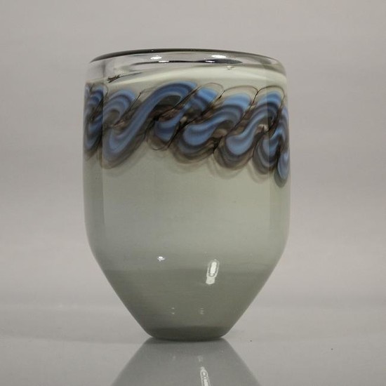 Rick Bernstein Signed Studio Art Glass Bowl / Vase