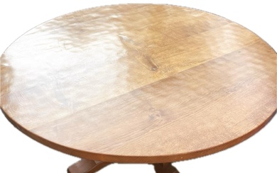 Robert Thompson, a Mouseman circular dining table, lightly a...
