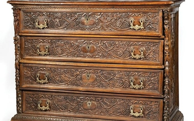 Rococo Carved Walnut Chest of Drawers