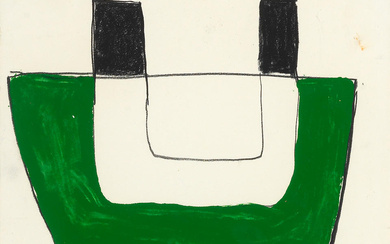 Roger Hilton (British, 1911-1975) Untitled (Green, Black, White)
