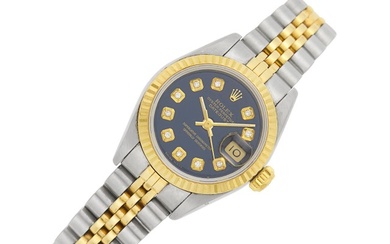 Rolex Stainless Steel, Gold and Diamond 'Datejust' Wristwatch, Ref. 69173